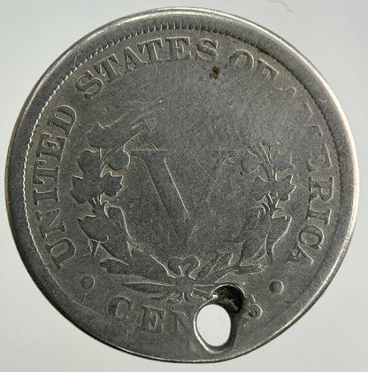 1884 US USA 5 Cents Nickel Coin | Fair Grade