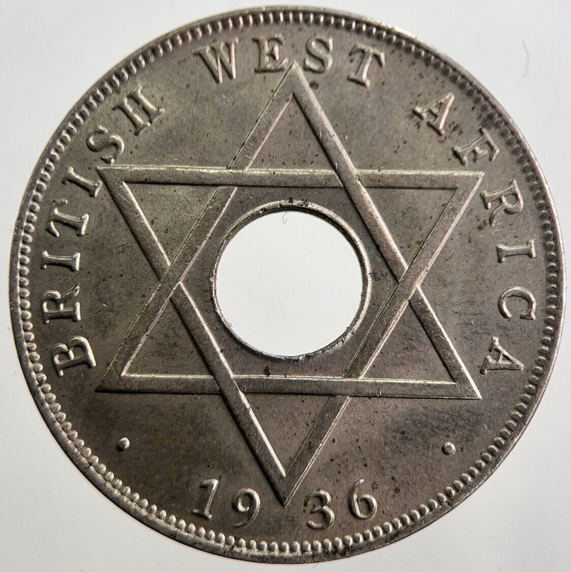 1936 West Africa 1 One Half - Penny Coin | Very High Grade | a7563