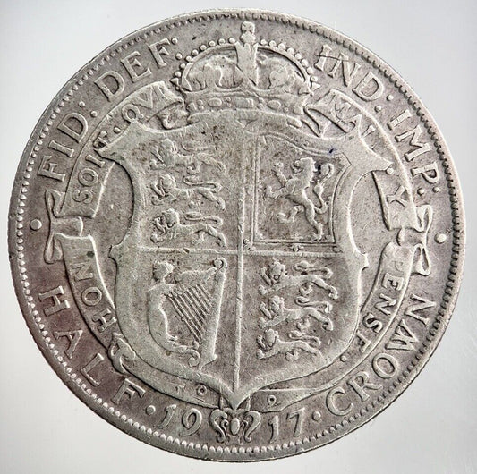 1917 George V Half - Crown Silver Coin | Fine Collectable Grade