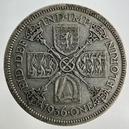 1936 George V Florin Silver Coin | Fine Collectable Grade