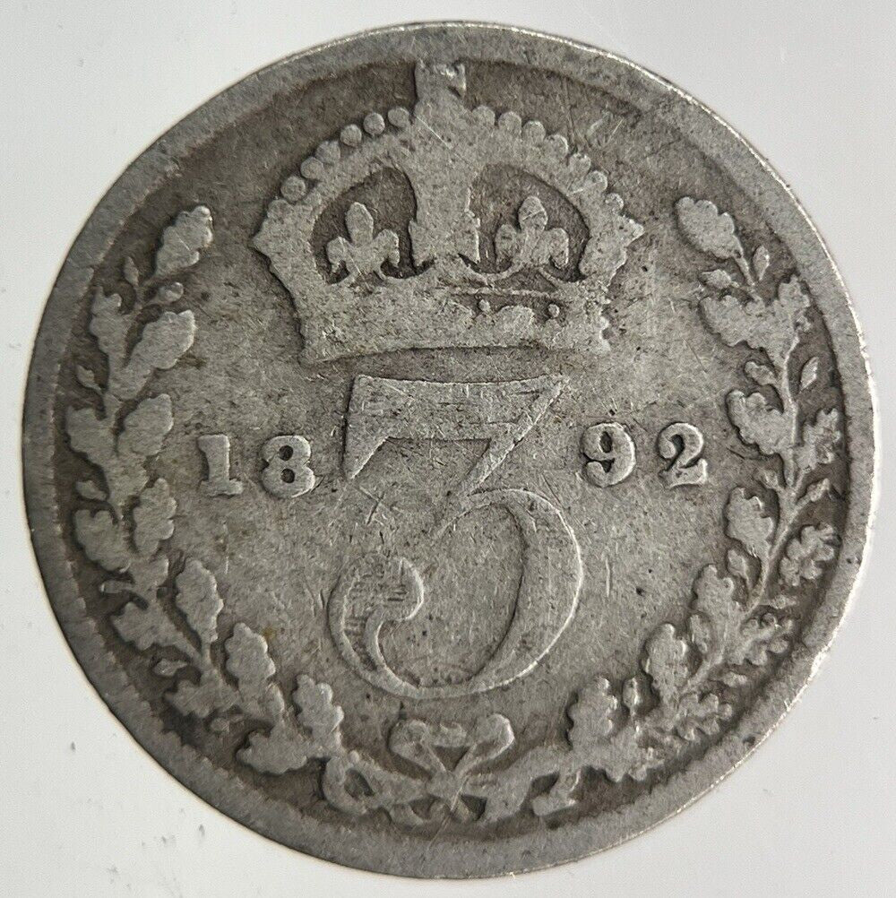1892 Victoria Threepence Silver Coin | Fine Collectable Grade