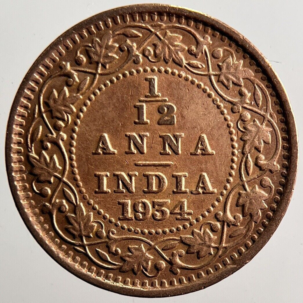 1934 India 1/12 Anna Coin | Fine Collectable Grade | a3519