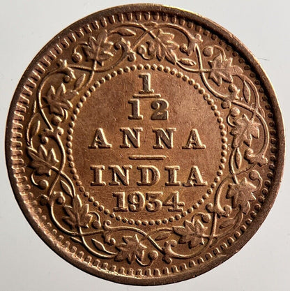 1934 India 1/12 Anna Coin | Fine Collectable Grade | a3519