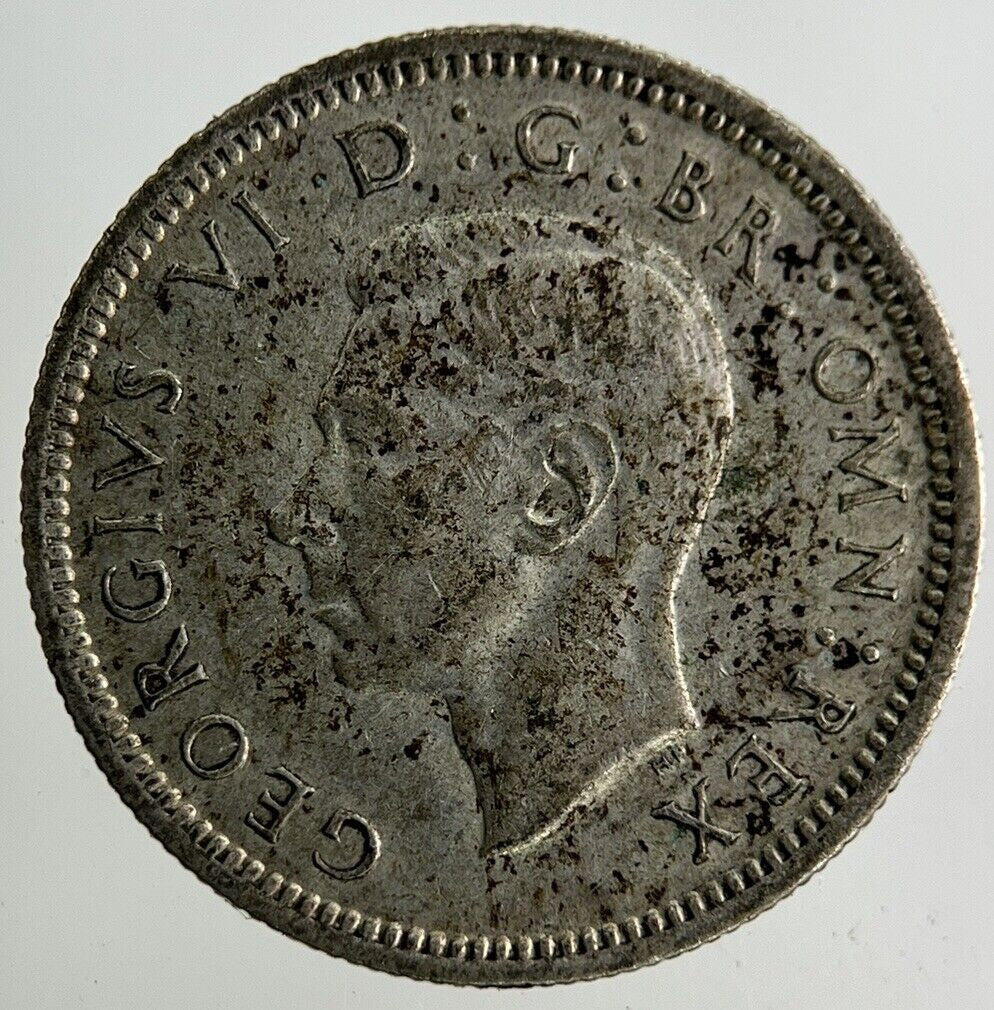 1944 George VI Sixpence Silver Coin | Very High Grade