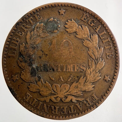 1896 France 10 Centimes Coin | Collectable Grade