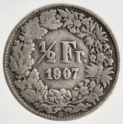 1907 Switzerland Swiss 1/2 Half Franc Silver Coin | Collectable Grade