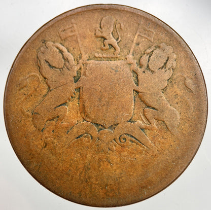 1835 Indian Half Anna Coin | Fair Grade | a1648