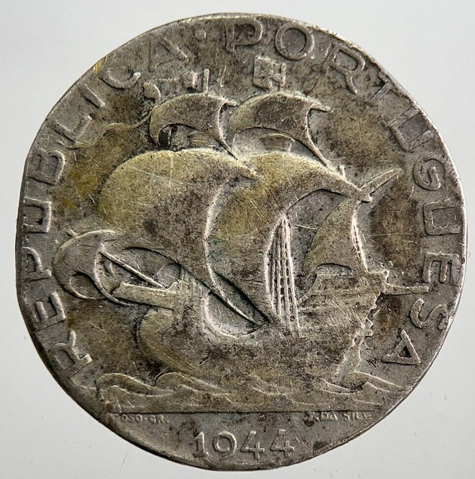 1944 Portugal 2.5 Escudos Silver Coin | Collectable Grade | a8010