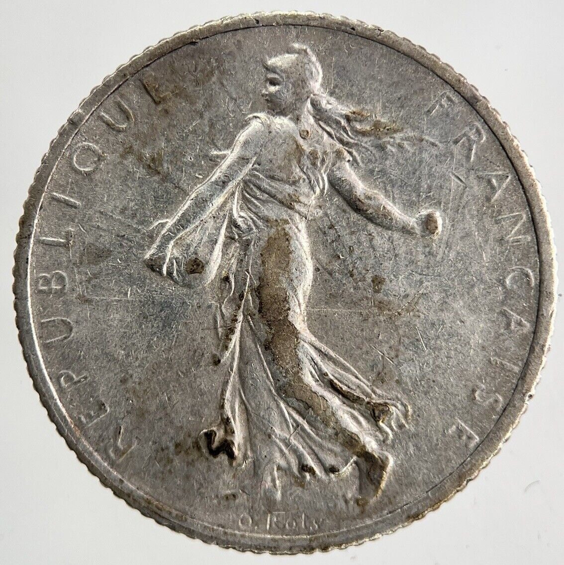 1917 France 1 Franc Silver Coin | Fine Collectable Grade
