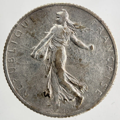 1917 France 1 Franc Silver Coin | Fine Collectable Grade