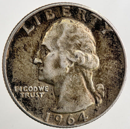 1964 - D US American Quarter Silver Coin | Fine Collectable Grade | a5596