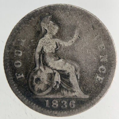 1836 William IV Four - Pence Groat Silver Coin | Collectable Grade