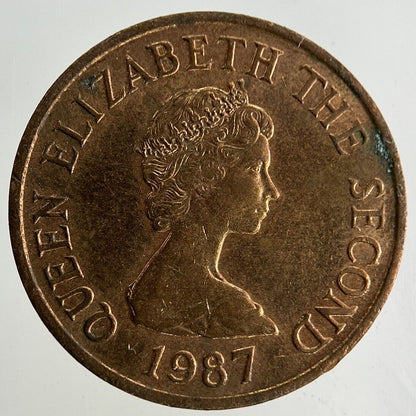 1987 Jersey 1p One Penny Coin | Fine Collectable Grade