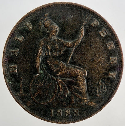 1888 Victoria Half-Penny Coin | Fine Collectable Grade