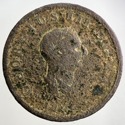 1806 George III 3rd Half - Penny Coin | Fine Collectable Grade