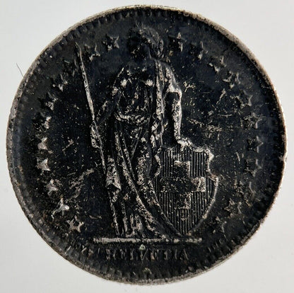 1945 Switzerland Swiss 1/2 Half Franc Silver Coin | Fine Collectable Grade