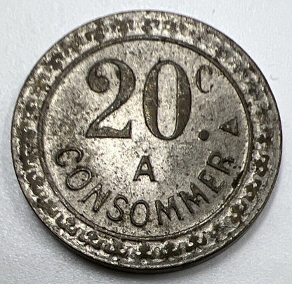 20 - C A Consumer France Consommer Token Coin | Collectable Grade | a1342