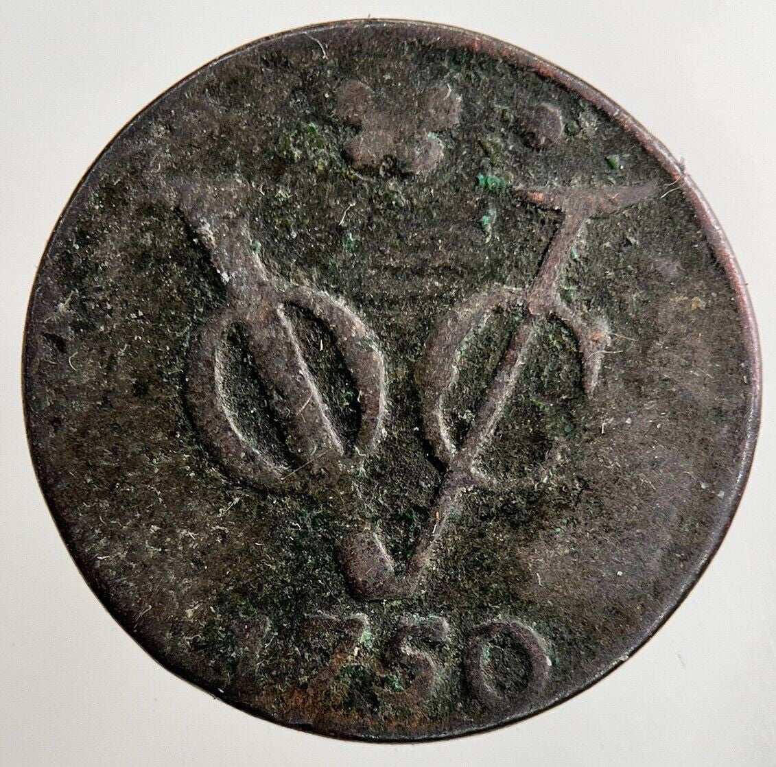 1750 Netherlands East Indies 1 Duit Coin | Collectable Grade