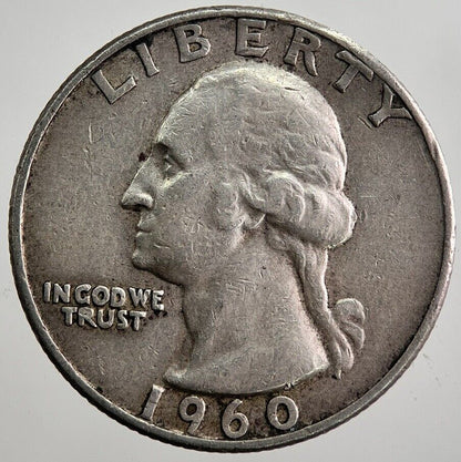 1960 - D US USA Quarter Dollar Silver Coin | Fine Collectable Grade | a7940