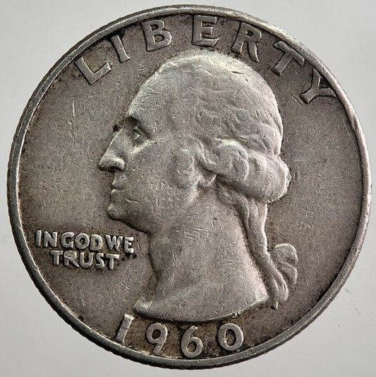 1960 - D US USA Quarter Dollar Silver Coin | Fine Collectable Grade | a7940