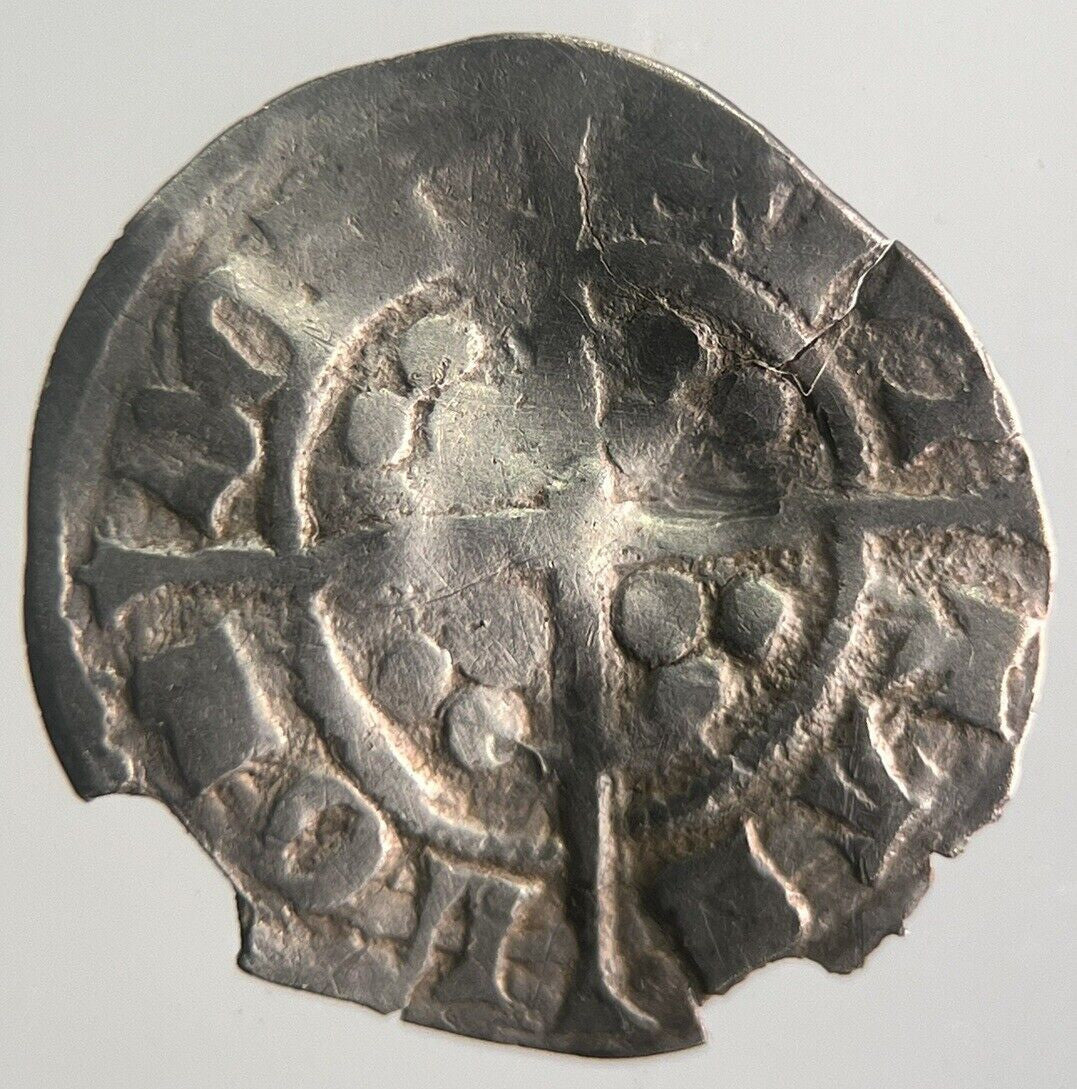 1272-1307 British Medieval Edward I 1st Half-Penny Hammered Silver Coin | a4368