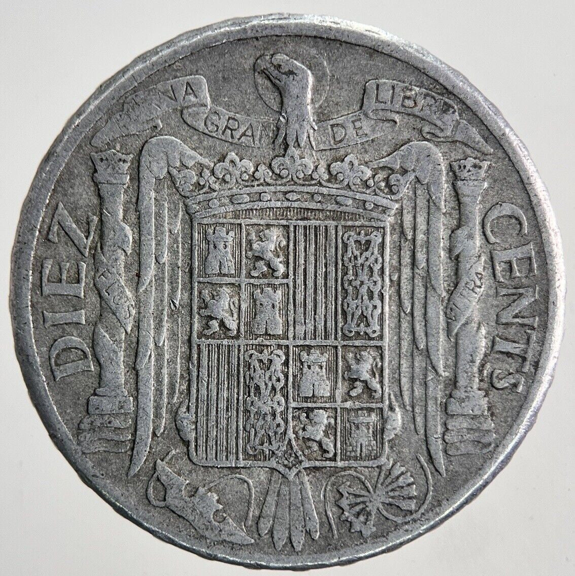 1941 Spain Diez 10 Cents Centimos Coin | Fine Collectable Grade | a6660