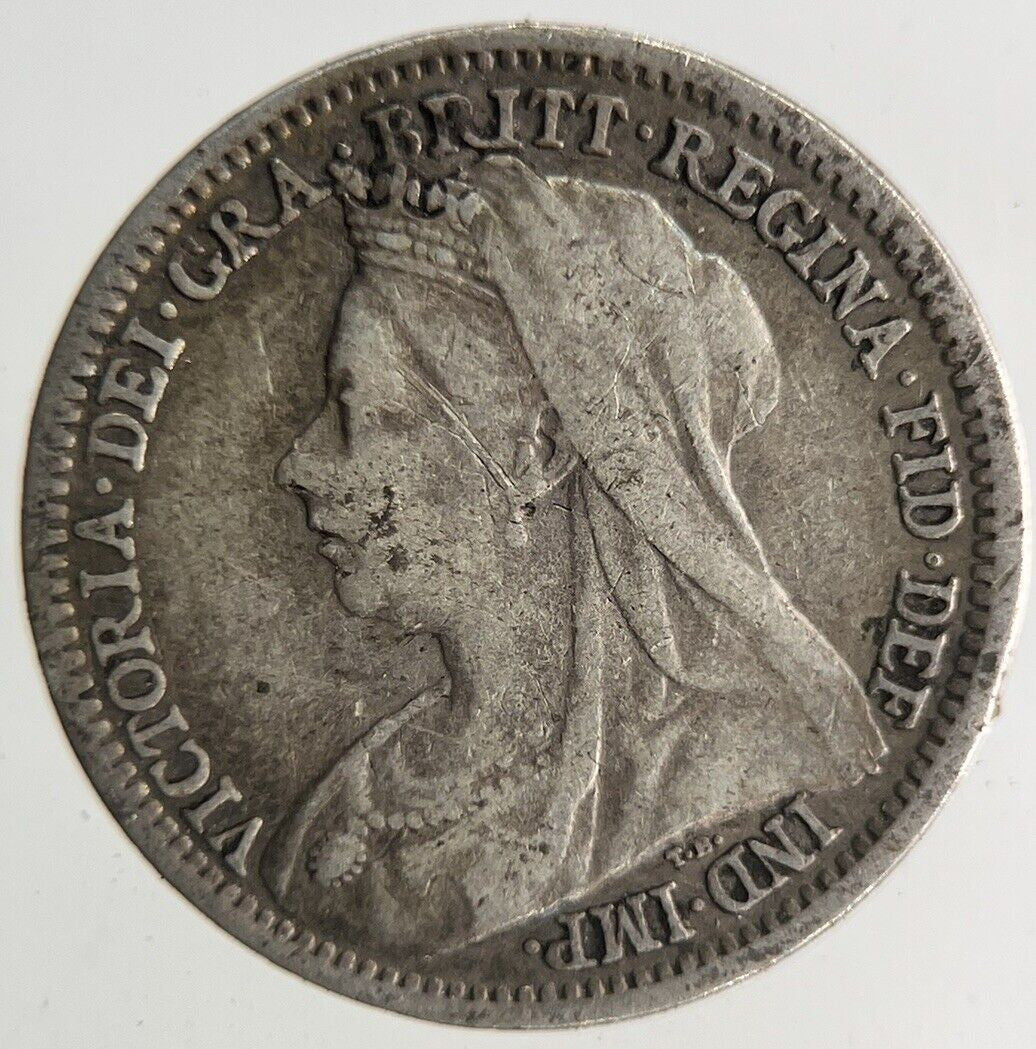 1900 Victoria Threepence Silver Coin | Fine Collectable Grade