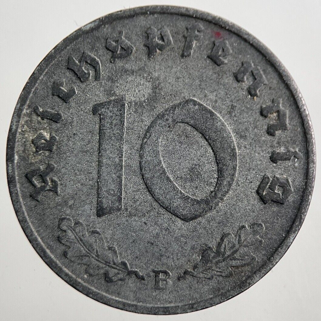 1940 - B Germany Nazi 10 Pfennig Coin | Very High Grade | a7877