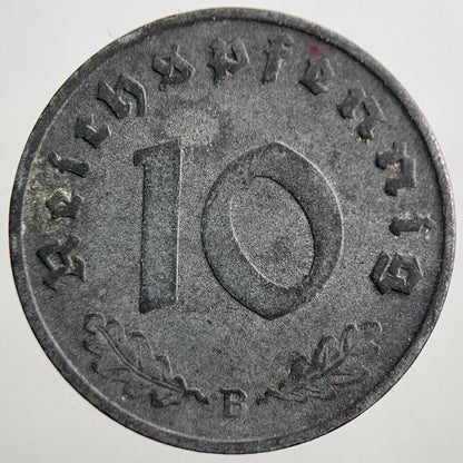 1940 - B Germany Nazi 10 Pfennig Coin | Very High Grade | a7877
