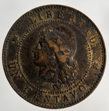1889 Argentina Un 1 Centavo Coin | Fine Collectable Grade