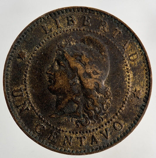 1889 Argentina Un 1 Centavo Coin | Fine Collectable Grade