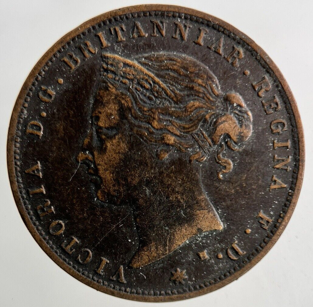 1877 Jersey One Twenty - Fourth Of A Shilling 1/24th Coin | Fine Collectable Grade