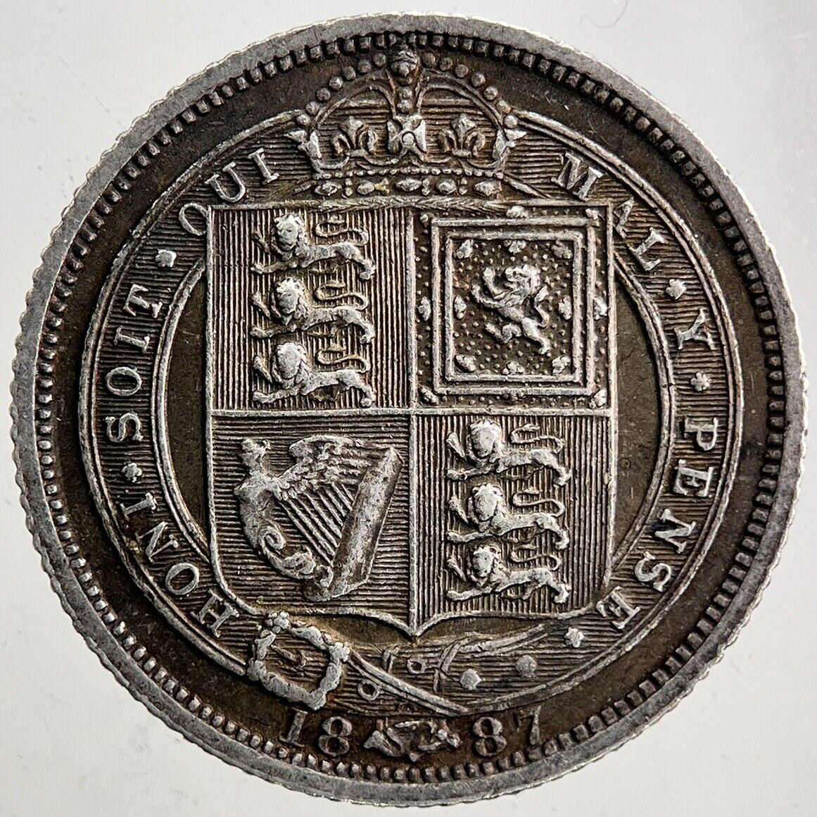1887 Victoria Sixpence Silver Coin | Very High Grade | a5455