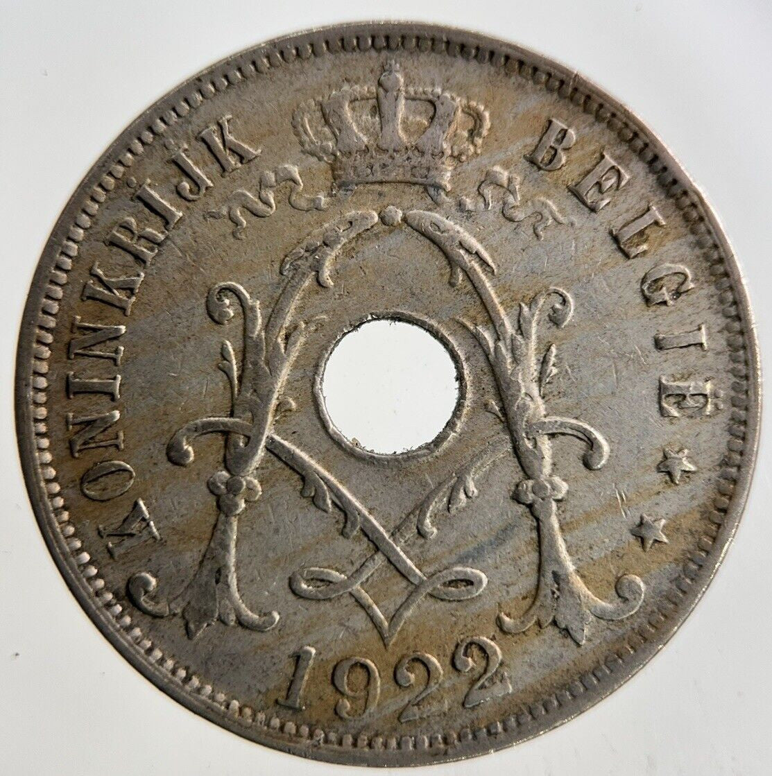 1922 Belgium 25 Centimes Coin | Fine Collectable Grade
