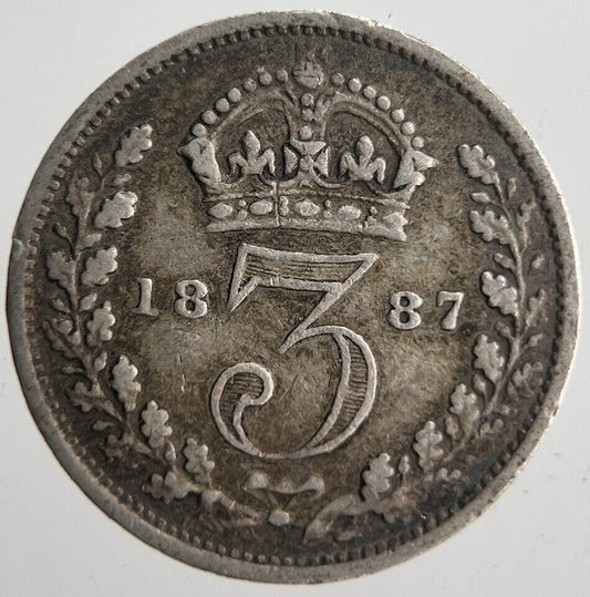 1887 Victoria Threepence Silver Coin | Collectable Grade | a4555