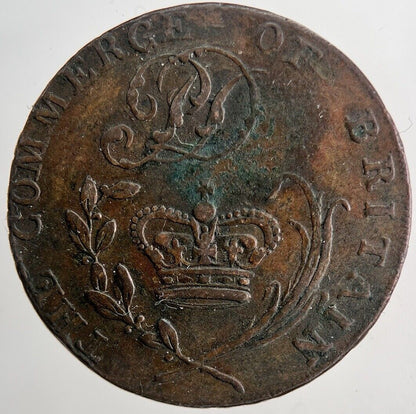 1790s Success to Plough & Fleet Half-Penny Token Coin | Very High Grade | a6522