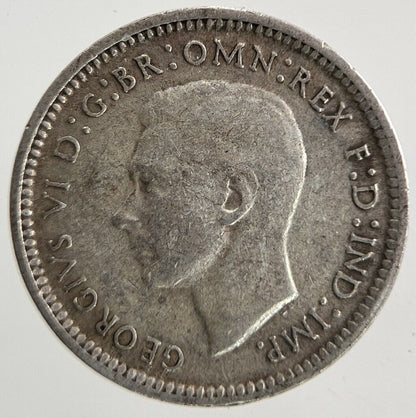 1944 - S Australia Threepence Silver Coin | Fine Collectable Grade