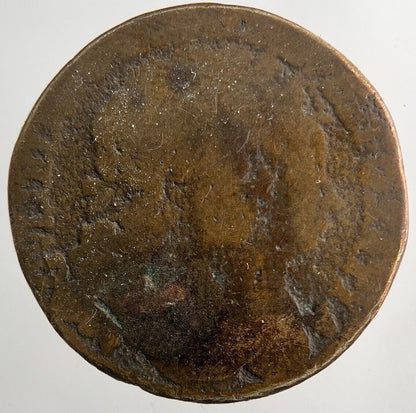 1693 William III & Mary Irish Hibernia Half - Penny Coin | Collectable Grade a9214