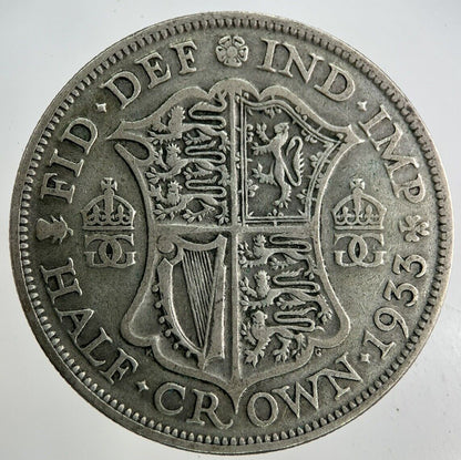 1933 George V Half - Crown Silver Coin | Fine Collectable Grade