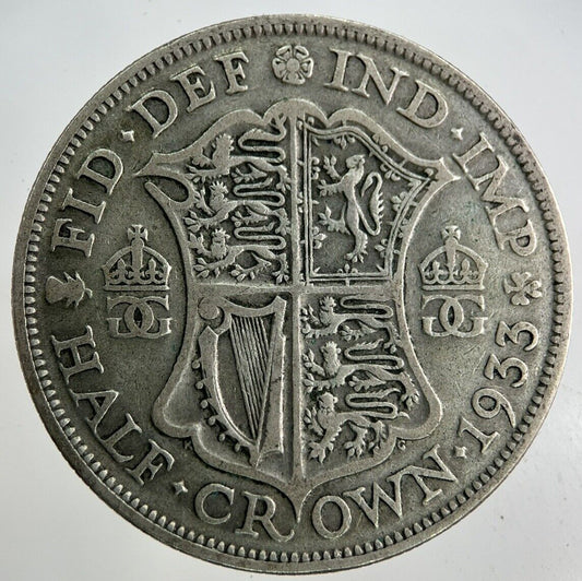 1933 George V Half - Crown Silver Coin | Fine Collectable Grade