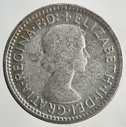 1956 Australia Sixpence Silver Coin | Fine Collectable Grade