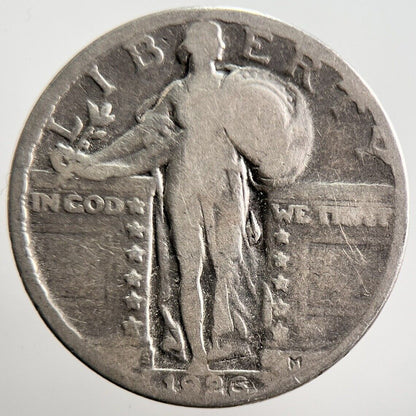 1926 - S US USA Standing Liberty Quarter Silver Coin | Collectable Grade | a3601