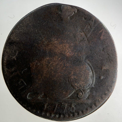 1775 George III 3rd Half - Penny Coin | Collectable Grade