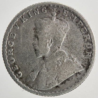 1915 India 1/4 Quarter Rupee Silver Coin | Collectable Grade | a6705