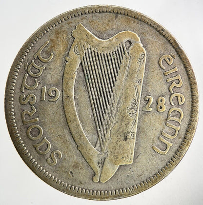 1928 Irish Half - Crown Silver Coin | Collectable Grade