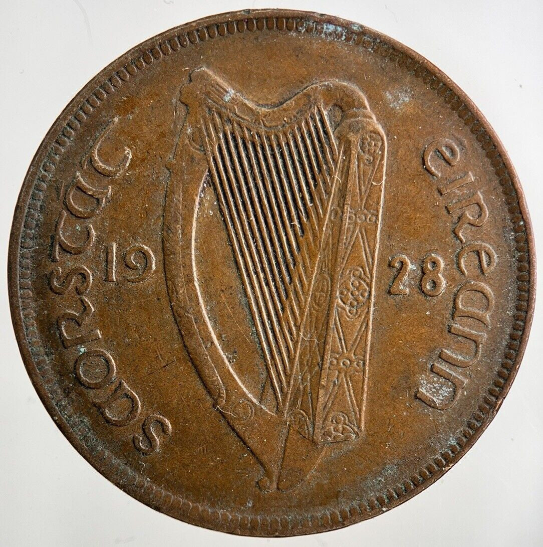 1928 Irish One Penny Coin | Fine Collectable Grade