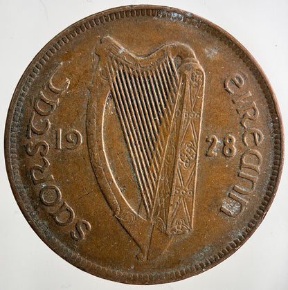 1928 Irish One Penny Coin | Fine Collectable Grade