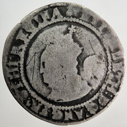 1576 Elizabeth I 1st Sixpence Hammered Silver Coin | Collectable Grade | a8133