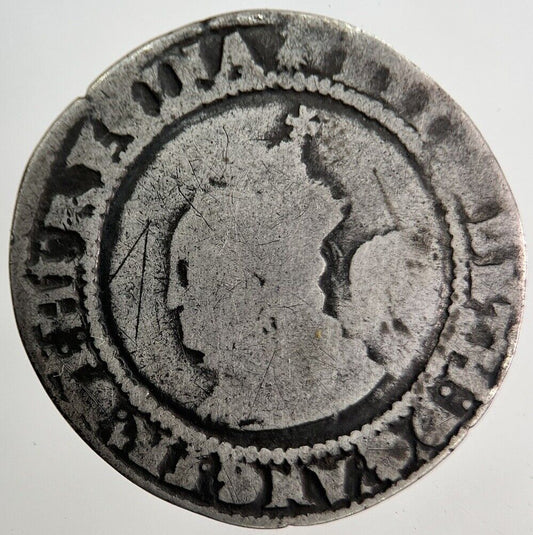 1576 Elizabeth I 1st Sixpence Hammered Silver Coin | Collectable Grade | a8133