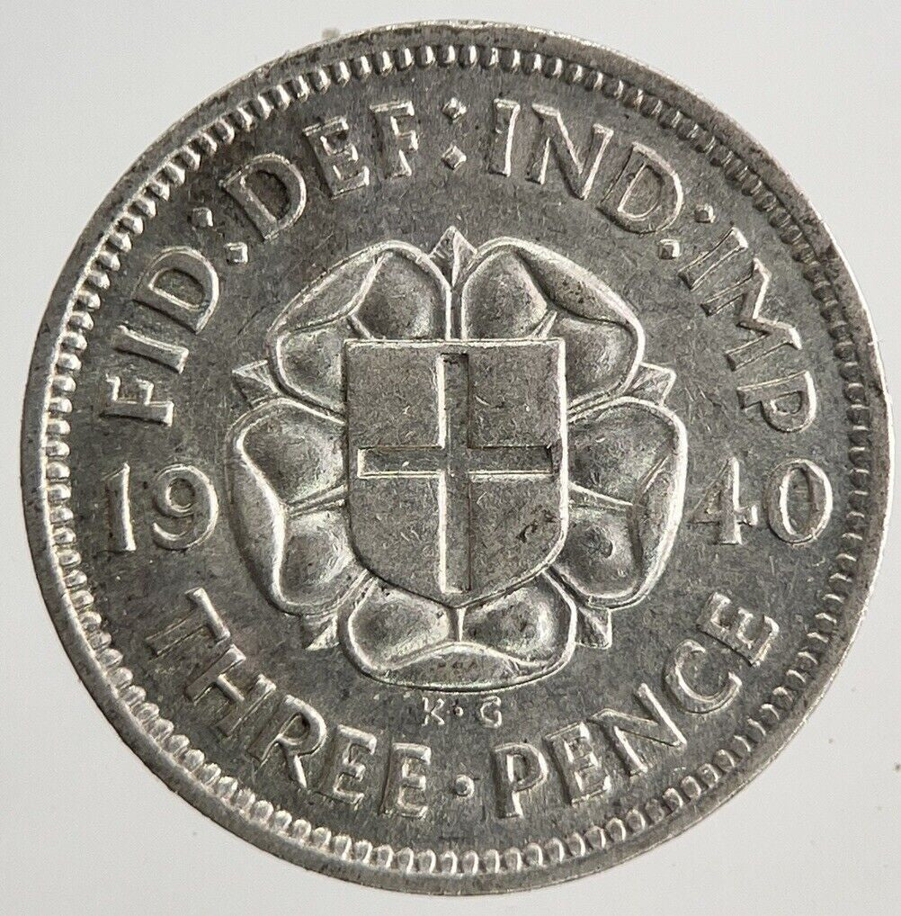 1940 George VI Threepence Silver Coin | Fine Collectable Grade